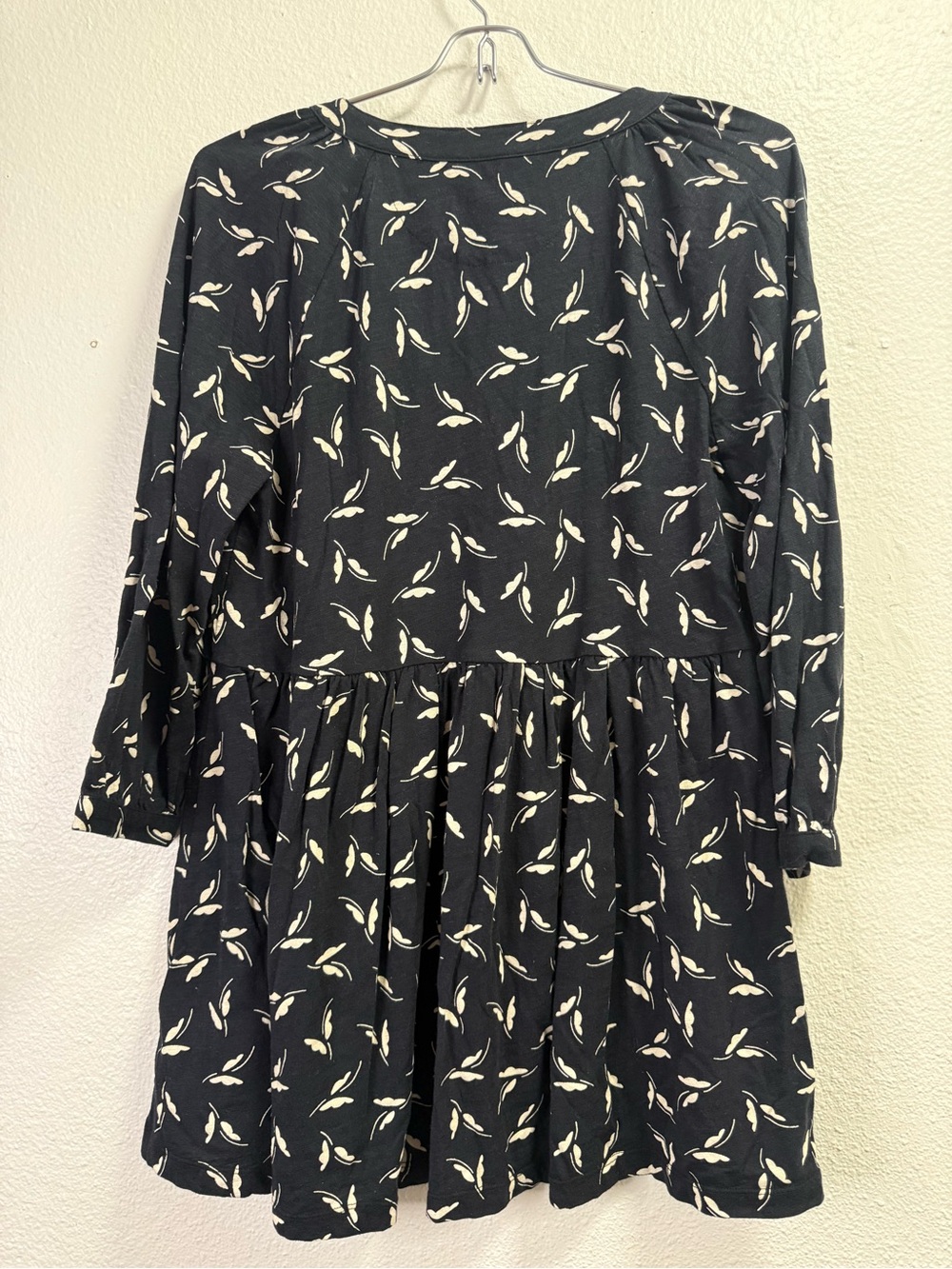 Anthropologie Maeve Winona women size  S Black Printed Peasant Tunic Blouse - Picture 3 of 7
